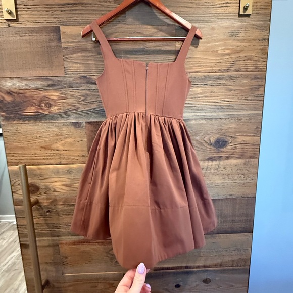 STAUD Brown Corset Mini Dress NWOT - Picture 11 of 16